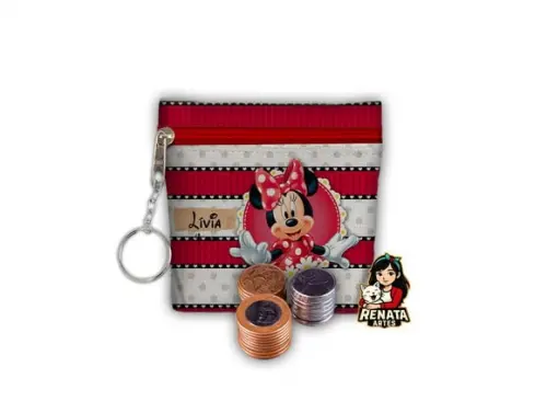 Chaveiro Porta Moedas Personalizado Minnie