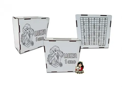 Cofrinho Personalizado Ariel Lembrancinha