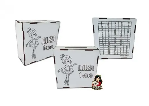 Cofrinho Personalizado Bailarina Lembrancinha