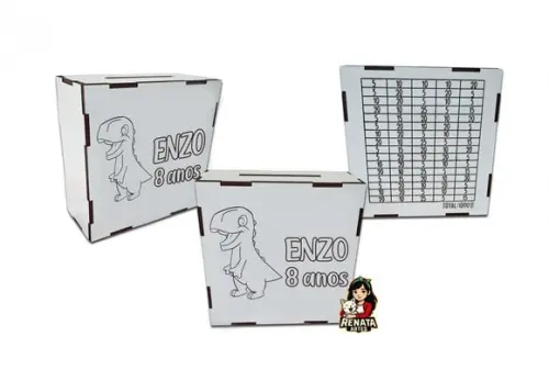 Cofrinho Personalizado Dinossauro Baby Lembrancinha