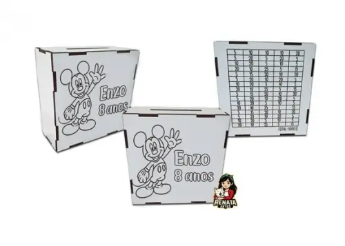 Cofrinho Personalizado Mickey Lembrancinha