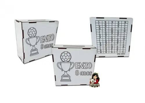 Cofrinho Personalizado Futebol Lembrancinha