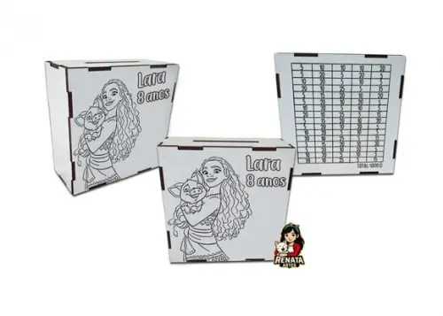 Cofrinho Personalizado Moana Lembrancinha