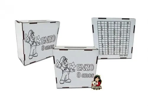 Cofrinho Personalizado Super Mario Lembrancinha
