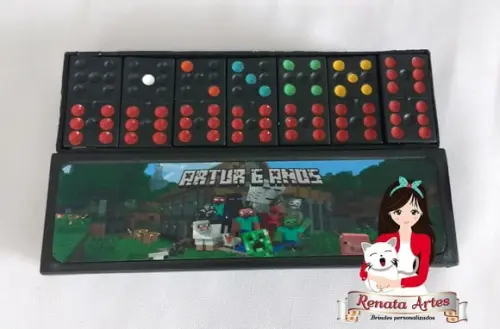 Dominó Personalizado Brinquedos Minecraft
