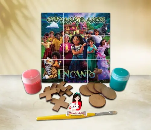 Jogo da Velha com Tinta Personalizado Encanto