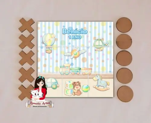 Jogo da Velha Personalizado Brinquedos Vintage