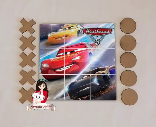 Jogo da Velha Personalizado Carros Disney