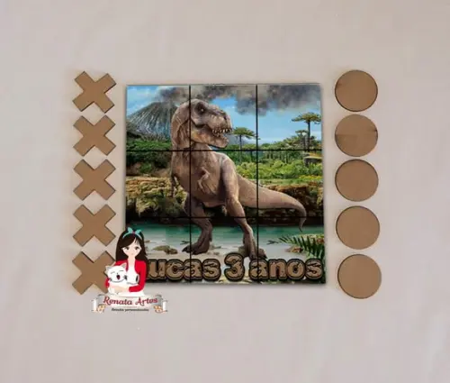 Jogo da Velha Personalizado Dinossauro