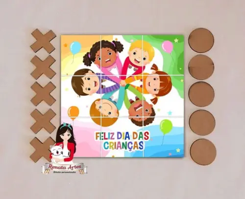 Jogo da Velha Personalizado Dia das Crianças 2025