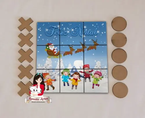 Jogo da Velha Personalizado de Natal