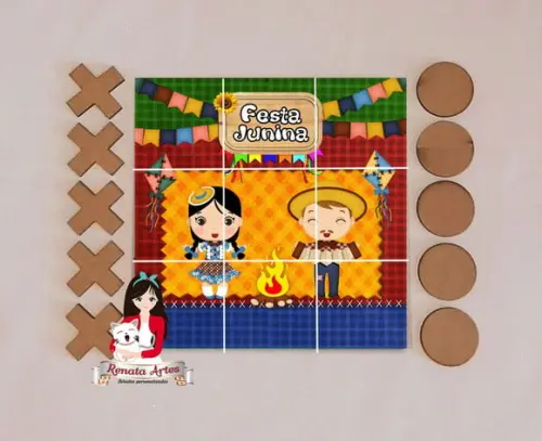 Jogo da Velha Personalizado Festa Junina
