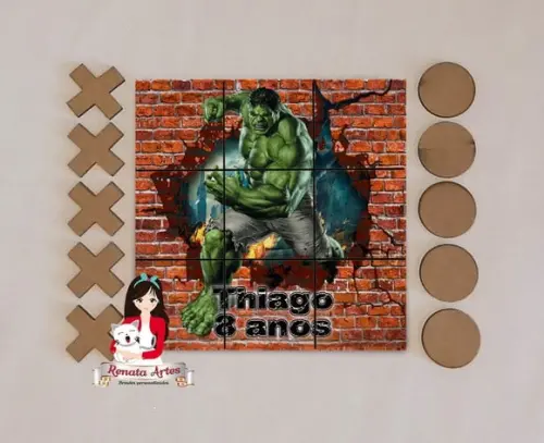 Jogo da Velha Personalizado Hulk