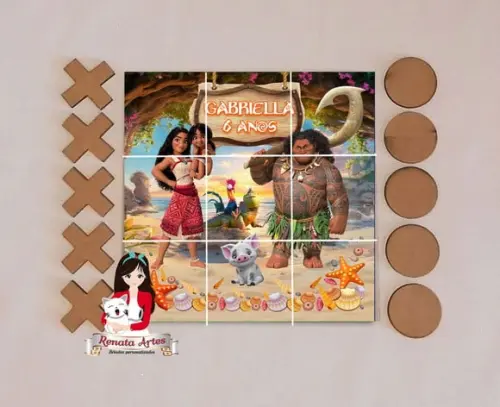 Jogo da Velha Personalizado Moana 2