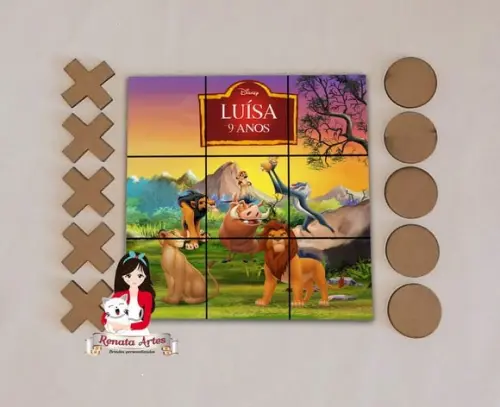 Jogo da Velha Personalizado Rei Leão