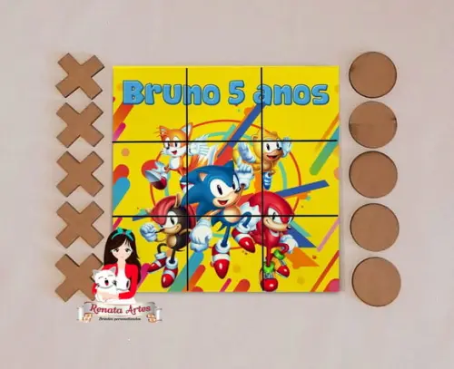 Jogo da Velha Personalizado Sonic 2
