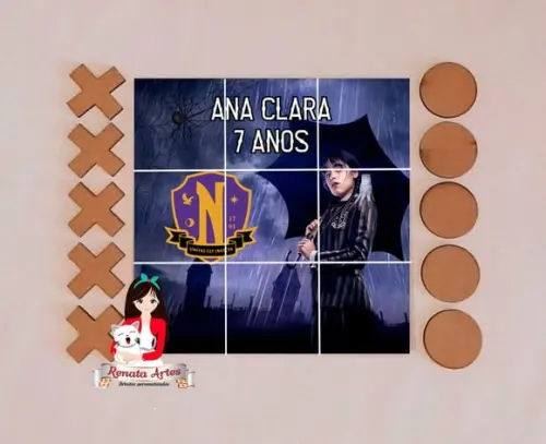 Jogo da Velha Personalizado Wandinha