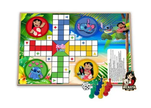 Jogo de Ludo Personalizado Lilo e Stitch