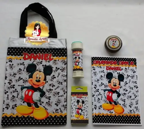 Kit Alegria na Ecobag Mickey