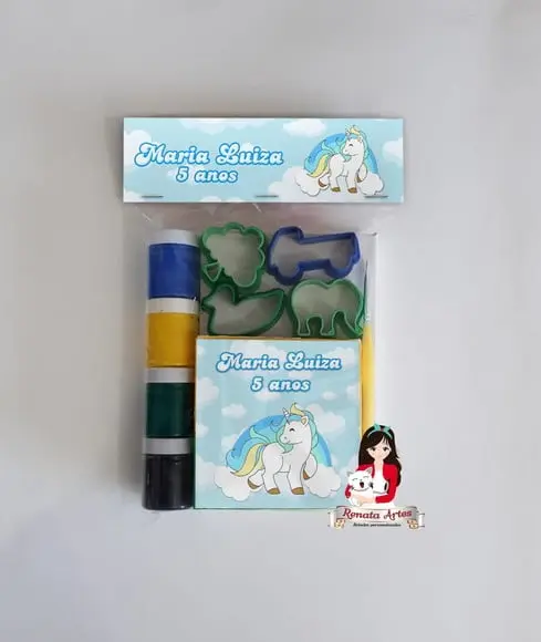 Kit Artes Personalizado Unicórnio Azul