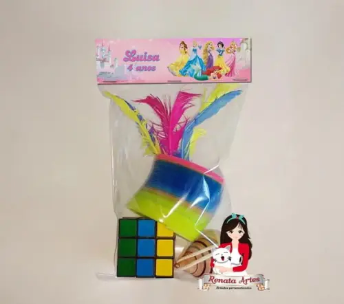Kit Brinquedos Retrô Personalizado Tema Princesas Disney 2