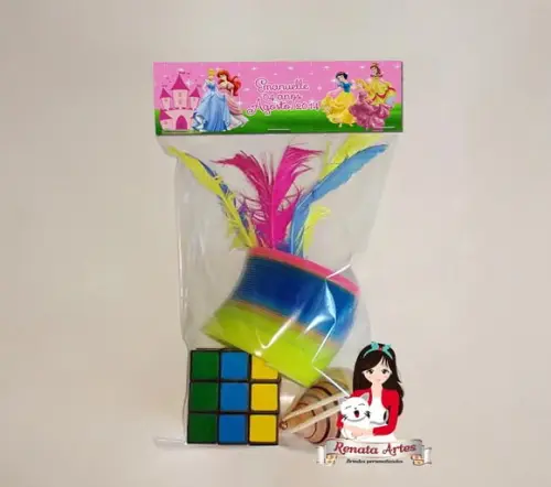 Kit Brinquedos Retrô Personalizado Tema Princesas Disney