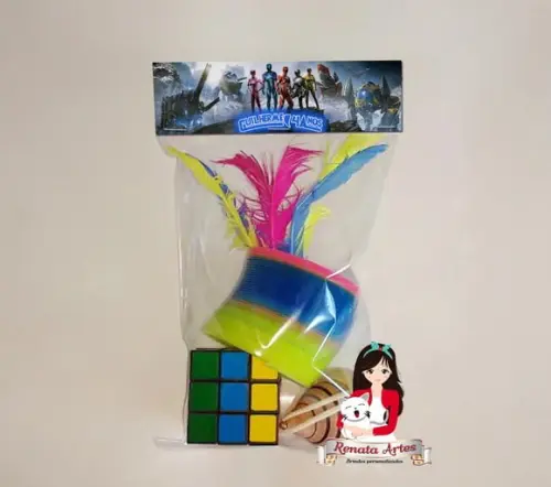 Kit Brinquedos Retrô Personalizado Tema Power Rangers