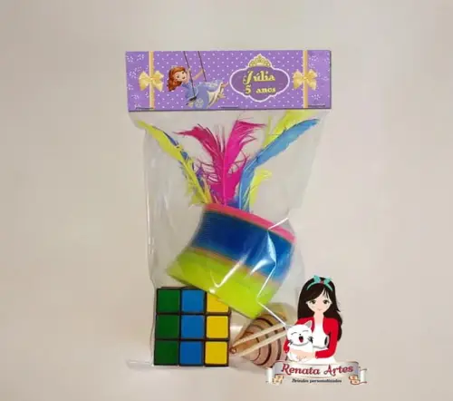 Kit Brinquedos Retrô Personalizado Tema Princesinha Sofia