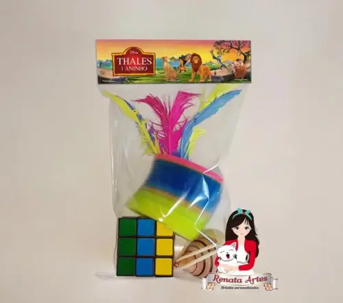 Kit Brinquedos Retrô Personalizado Tema Rei Leão