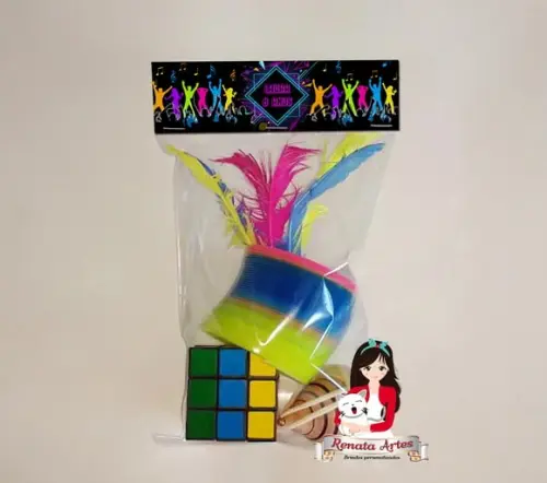 Kit Brinquedos Retrô Tema Balada Neon