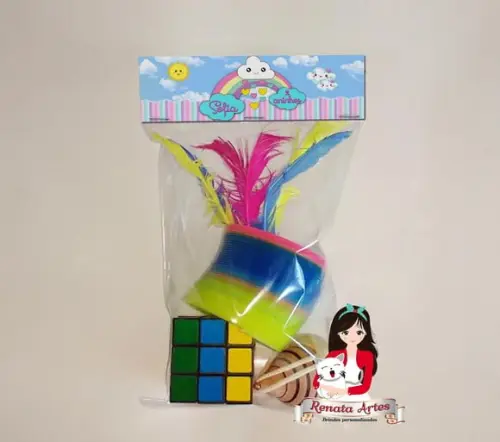 Kit Brinquedos Retrô Tema Chuva de Amor
