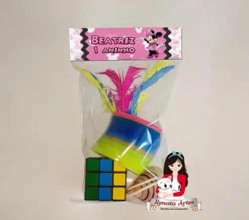 Kit Brinquedos Retrô Tema Minnie Rosa