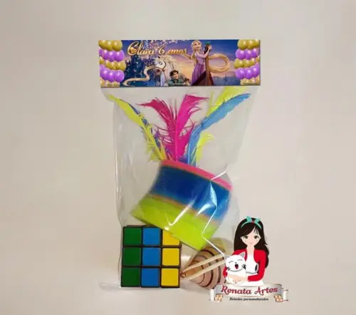 Kit Brinquedos Retrô Tema Rapunzel Enrolados