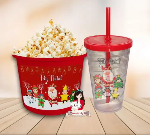 Kit Cinema Personalizado Natal Novo