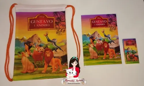 Kit Colorir na Mochila Rei Leão