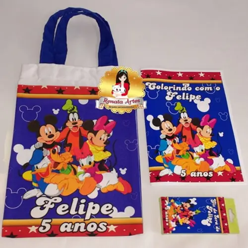 Kit Colorir Na Sacola Turma Do Mickey