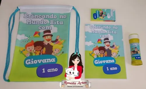Kit diversão personalizado na mochila Mundo Bita