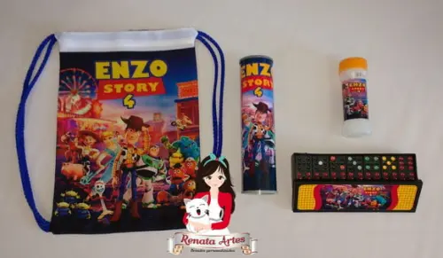 Kit Jogos 2 na Mochila Tema Toy Story 4