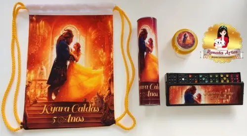 Kit Jogos na Mochila a Bela e a Fera