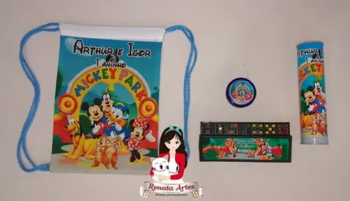 Kit Jogos na Mochila Turma Disney