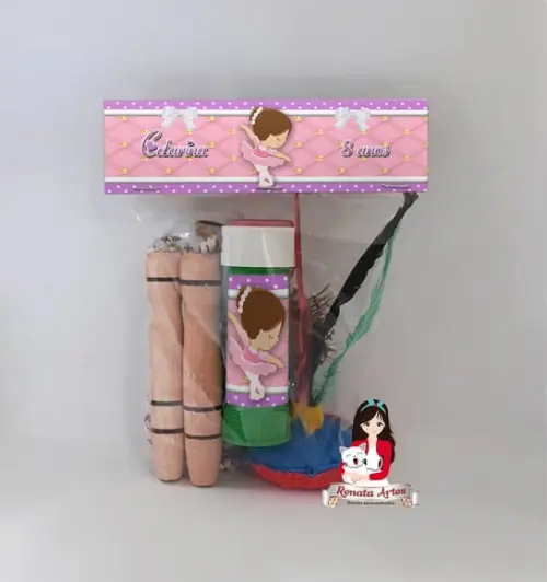 Kit Lembrancinha com Bolha de Sabão Bailarina