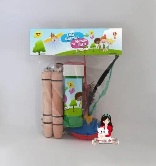 Kit Lembrancinha com Bolha de Sabão Bita no Avião