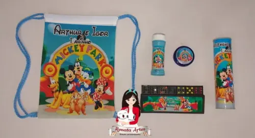 Kit Jogos+ Bolha na Mochila Turma Disney