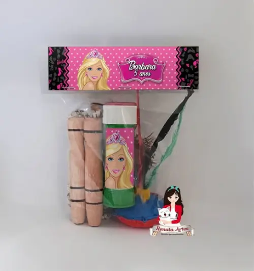 Kit Lembrancinha com Bolha de Sabão Barbie Nova