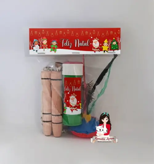 Kit Lembrancinha com Bolha de Sabão de Natal Novo
