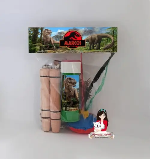 Kit Lembrancinha com Bolha de Sabão Dinossauros