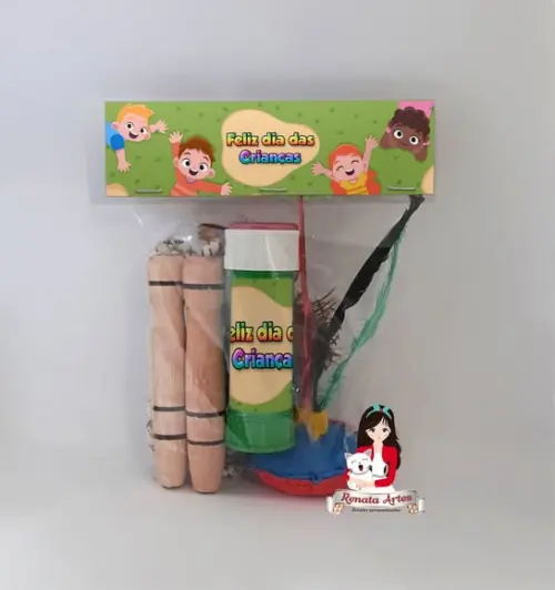 Kit Lembrancinha com Bolha de Sabão Dia das Crianças
