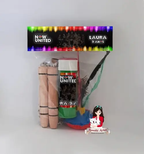 Kit Lembrancinha com Bolha de Sabão Now United
