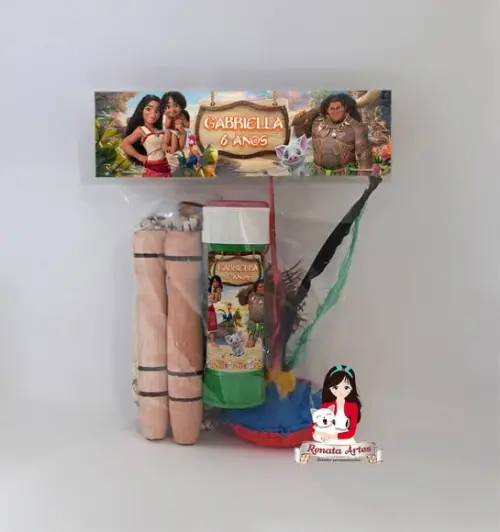 Kit Lembrancinha com Bolha de Sabão Moana 2