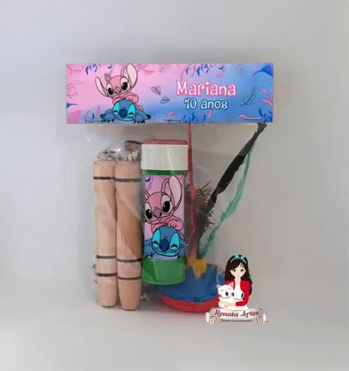 Kit Lembrancinha com Bolha de Sabão Stitch